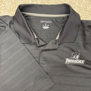 Champion Providence College Friars Men's Black Striped Polo Shirt Size Medium